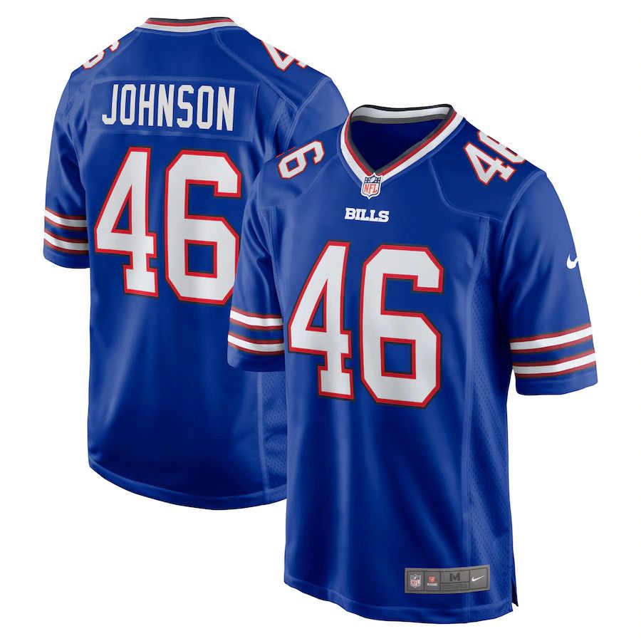 Men Buffalo Bills #46 Jaquan Johnson Nike Royal Game NFL Jersey